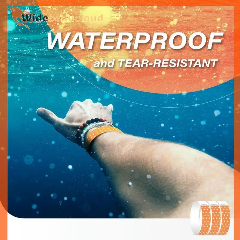 Widebeaucloud 50/100 ชิ้นสายรัดข้อมือกระดาษ Neon Star Tear-Proof สร้อยข้อมือกิจกรรมแบบใช้แล้วทิ้งสําหรับคอนเสิร์ต เทศกาล งานปาร์ตี้ วันหยุด ราคา ถูกที่สุด ดีลบีเคเค แกลเลอรีภาพที่ 4