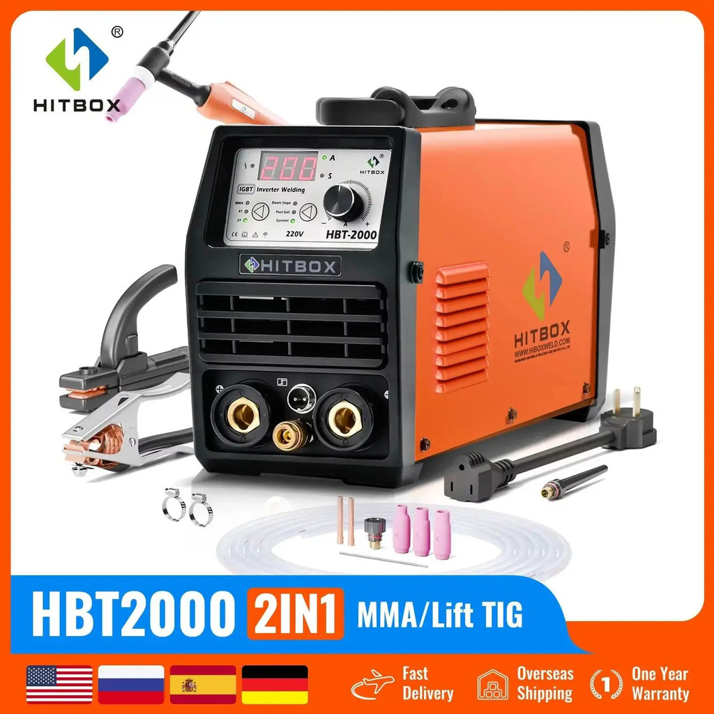 เครื่องเชื่อม 2 In 1 200a Mma 2t/4t เครื่องเชื่อมกึ่งอัตโนมัติอัตโนมัติ 220v/240v Hbt2000