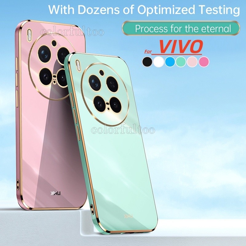 Vivo X300 Pro 6Dชุบเคสโทรศัพท์TPUแบบนุ่มสําหรับVivo X300Pro X 300 4G 5G Slimเลนส์กล้องซิลิโคนป้องกัน