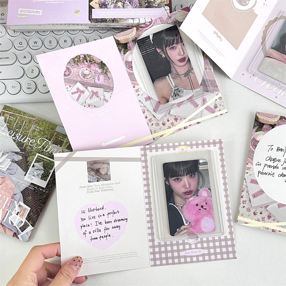 6 ชิ้น/เซ็ต Ins Love การ์ดอวยพร DIY Photocard บรรจุวัสดุของขวัญตัวอักษรตกแต่ง - รูปที่ 2