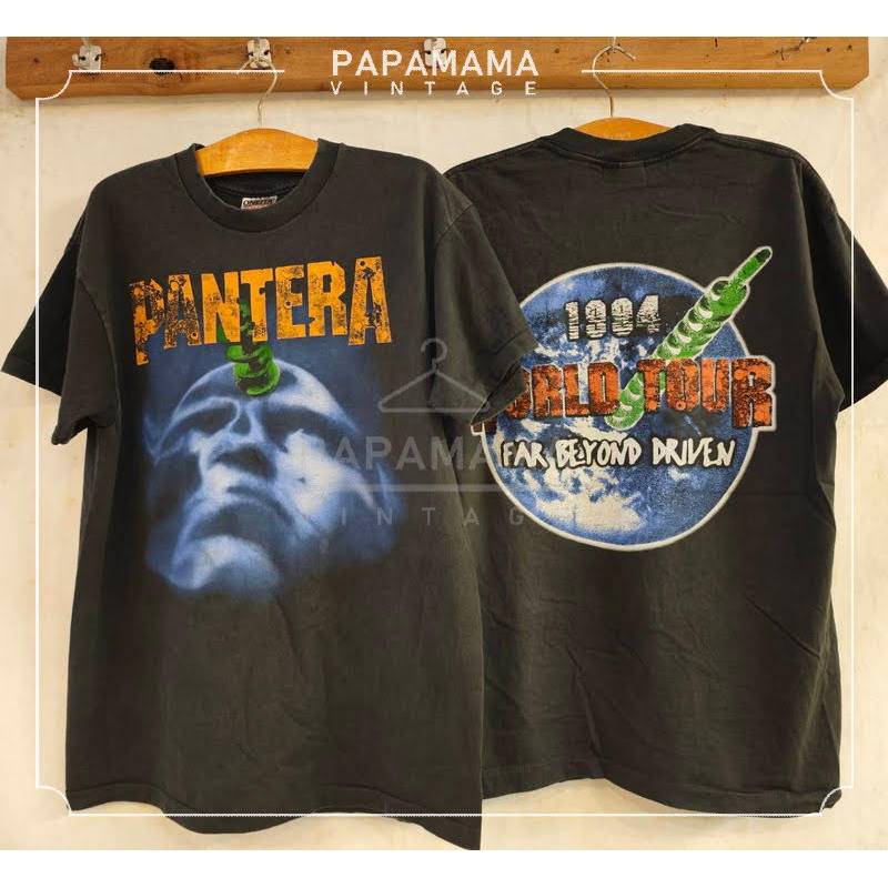 PANTERA Far Beyond Driven WORLD TOUR 1994 Bio Washed เสื้อวินเทจ เสื้อทัวร์ วงร๊อค papamama vintage shirt