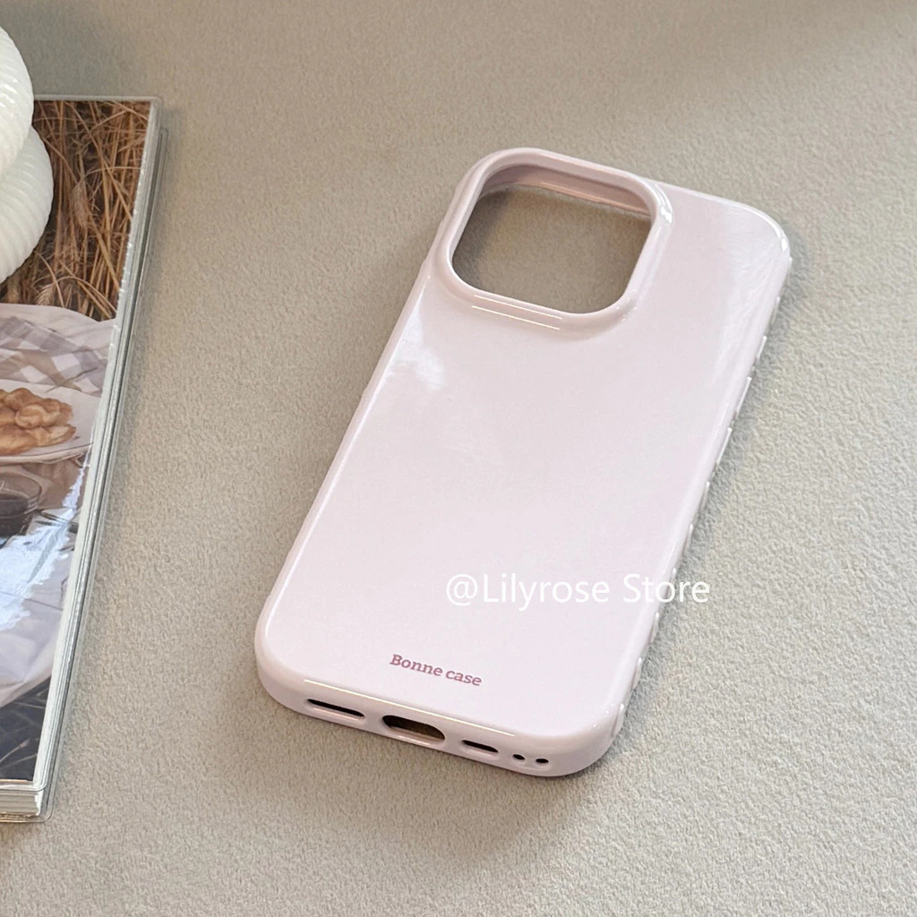 สีชมพูเคสโทรศัพท์สําหรับiPhone 17ProMax 17Pro 17 16ProMax 16Pro 16 15ProMax 15Pro 15 14ProMax 14Pro 14 13ProMax 13Pro 13 12 Soft Anti-fall Yellowingทน