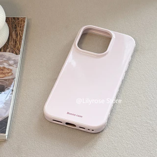 สีชมพูเคสโทรศัพท์สําหรับiPhone 17ProMax 17Pro 17 16ProMax 16Pro 16 15ProMax 15Pro 15 14ProMax 14Pro 14 13ProMax 13Pro 13 12 Soft Anti-fall Yellowingทน