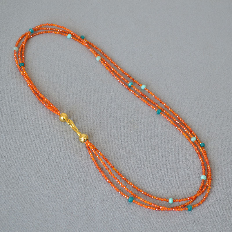 สร้อยข้อมือสไตล์จีนสีส้ม ออกแบบสวยงามตามแบบฉบับตุนหวง - รูปที่ 3