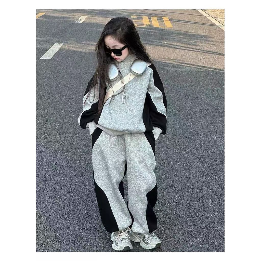 【YAOEENH】ชุดกีฬาหลวมๆ สไตล์แคชวล สำหรับเด็กหญิง ขนาด 120-170 ซม. - รูปที่ 6