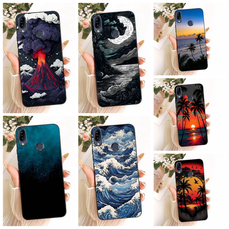 สําหรับ Asus Zenfone Max Pro M1 ZB601KL กรณีหรูหราทาสีซิลิโคนสีดําสําหรับ Asus ZB602KL X00TD X00TDB 