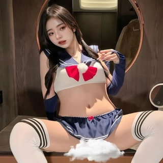 SUPER SEXY ชุดคอสเพลย์เซ็กซี่ ชุดนักเรียนเซ็กซี่ ชุดคอสเพลย์สาวอวบ ⚡ M-5XL | 40-100กก. M-462