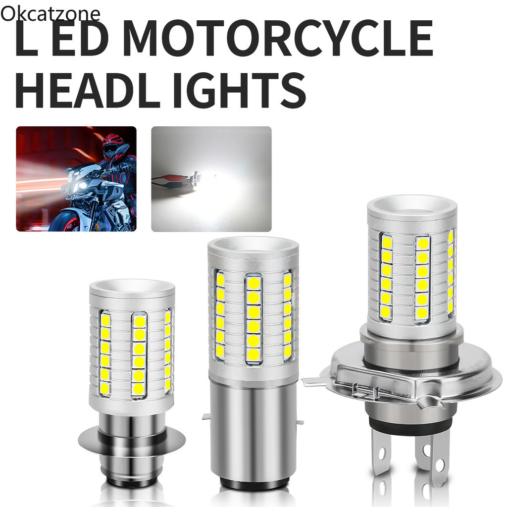 Okcatzone H4 LED ไฟหน้ารถจักรยานยนต์ BA20D P15D Led Super Bright สูง/ต่ําไฟหน้า 45pcs 3030 ชิป 6000K