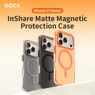 ROCK เคส Magsafe iP 17 Pro Max/17 /พื้นผิวฝ้า ไม่มีรอยนิ้วมือ /ถุงลมนิรภัยทั้งสี่มุม /InShare Matte Magnetic Case