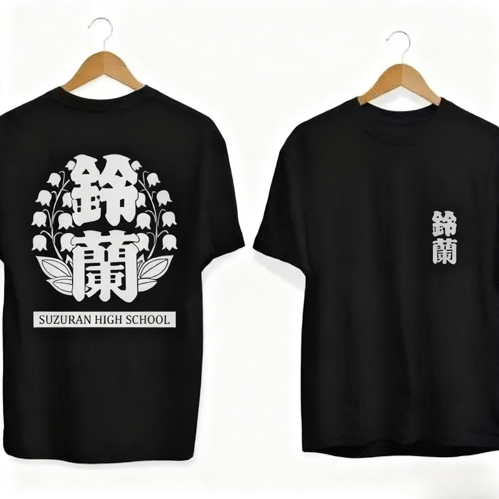 เสื้อยืด Suzuran SCHOOL CROWS ZERO สำหรับทุกเพศ มีจำหน่ายในสต็อก - ลาย Genji Takiya, ผ้าฝ้าย 100% พร