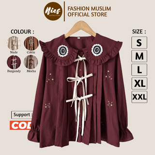 Crocheta Blouse - Atasan Wanita LD 120 110 104 98 92 | Atasan Wanita Bahan Linen - Size XXL XL L M S