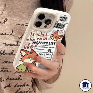 เคสไอโฟน 11 น่ารักซูเปอร์โตนีสุนัขจิ้งจอกคู่นุ่ม สำหรับ iPhone 11 17 16 13 15 14 12 Pro Max XR X XS Max 6s 7 8 6 16 Plus