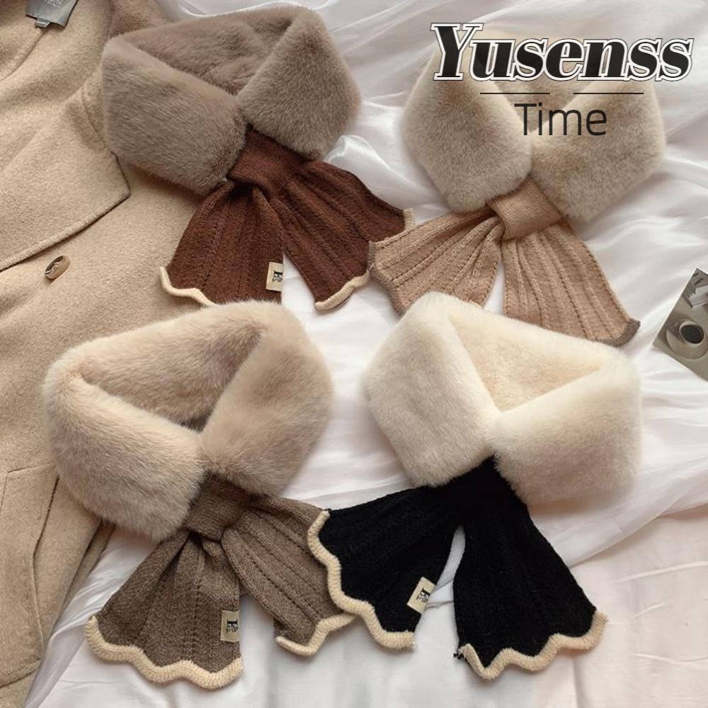 YUSEN ผ้าพันคอกันลม แบบถักหนา กันลมได้ดี สำหรับผู้หญิง