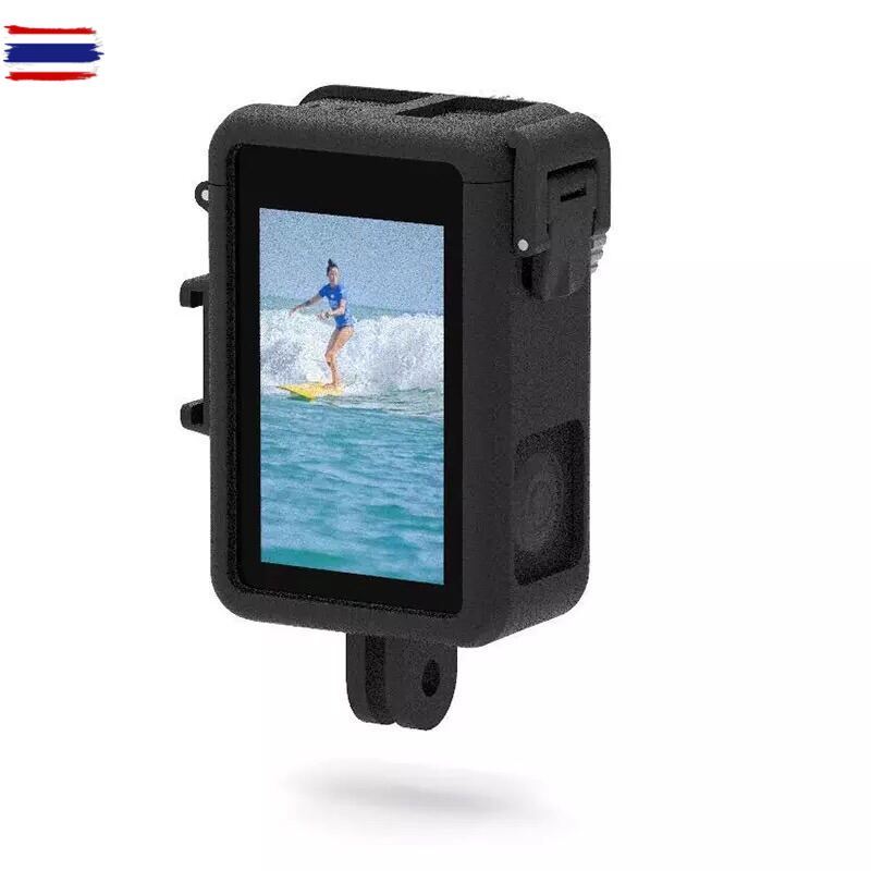 PULUZ DJI Osmo Action 4 / 3 Vertical Plastic Protective Frame Cage with Cold Shoes