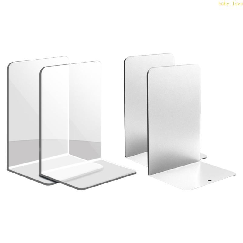 BLove* 8 ชิ้น L-Shaped Bookends Book Support Book End ตกแต่ง Bookends Book Stopper