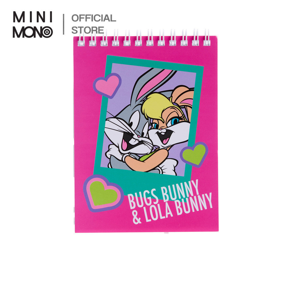 สมุดโน้ตริมลวด และ Sticky Notes ลาย Lola & Bugs Bunny สีหวาน