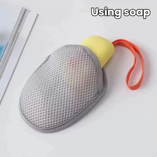 ถุงตาข่ายตีฟองสบู่ ผ้าขนหนูอาบน้ําใช้ผลิตโฟมสบู่