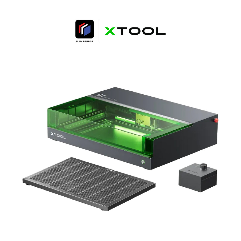 เครื่องแกะสลักเลเซอร์ xTool รุ่น S1 เลเซอร์ 40 วัตถ์ พร้อม Honey Comb และเครื่องเป่าลม Smart Air Ass