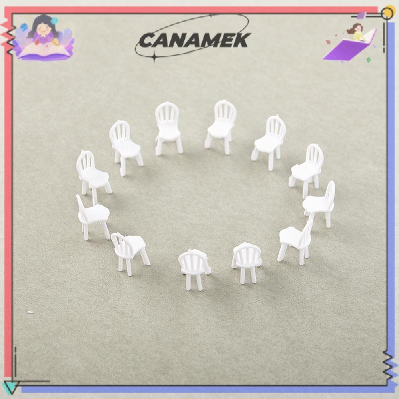 [CANAMEK] 8/10 ชิ้น 1:75 Scale Dinning Miniature เก้าอี้รุ่น Mini Dollhouse เฟอร์นิเจอร์ตกแต่งสต็อกใ