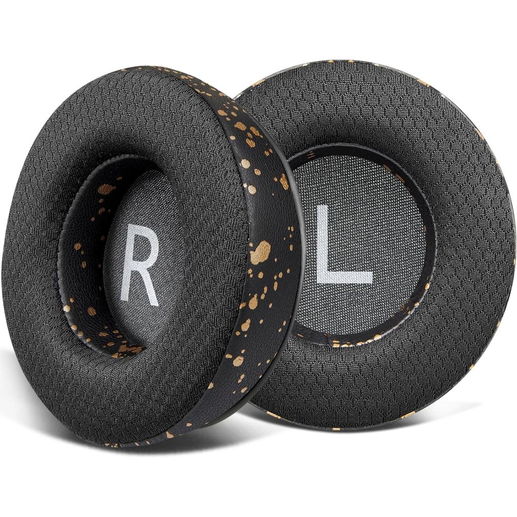 SOULWIT แผ่นรองหูฟังสําหรับ MAONO AU-MH501, หูฟัง AU-MH601, แผ่นรองหูฟังเบาะผ้าตาข่ายทนทาน, โฟมแยกเส