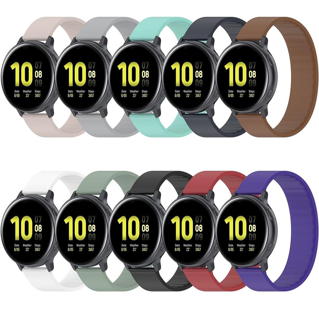 ใช้งานร่วมกับ MorePro AIR2/สําหรับ iTouch Air 3 40 มม.นาฬิกา 10 แพ็คซิลิโคน Solo Loop Elastic Band Q