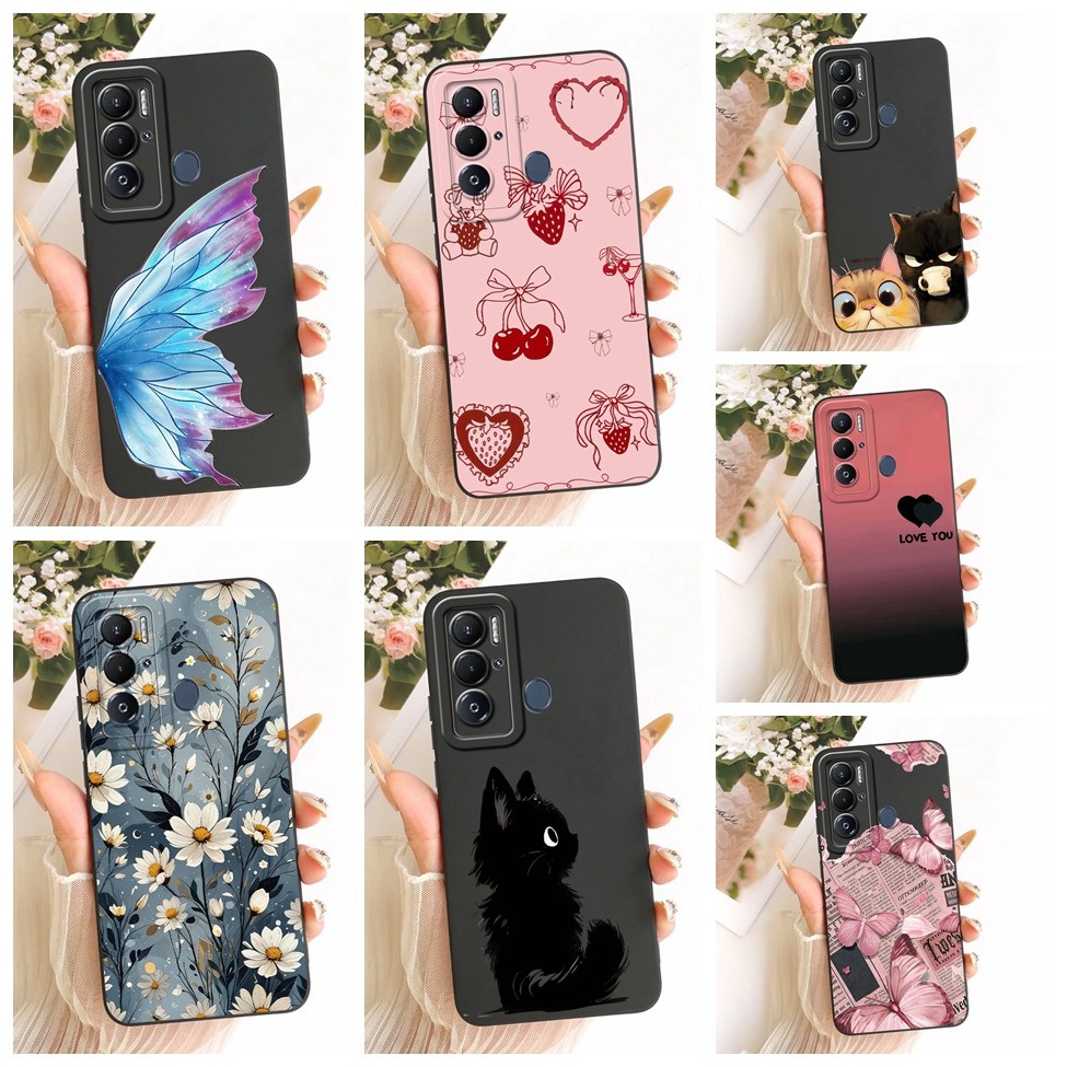 Tecno LE6 LE6h ปลอก Tecno Pova Neo ปกแฟชั่นการ์ตูนน่ารักตลกทาสีซิลิโคนเคสโทรศัพท์