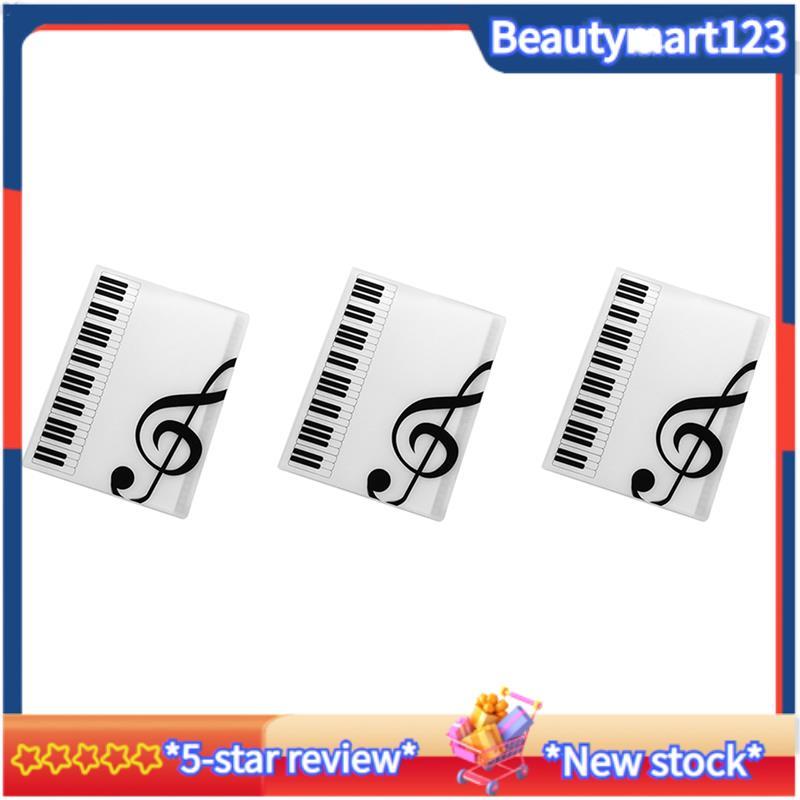 BM3PCS Sheet Music Folder Staff Music Folder, Piano Score Folder ,Fits Size A4, Writable & Detacher 