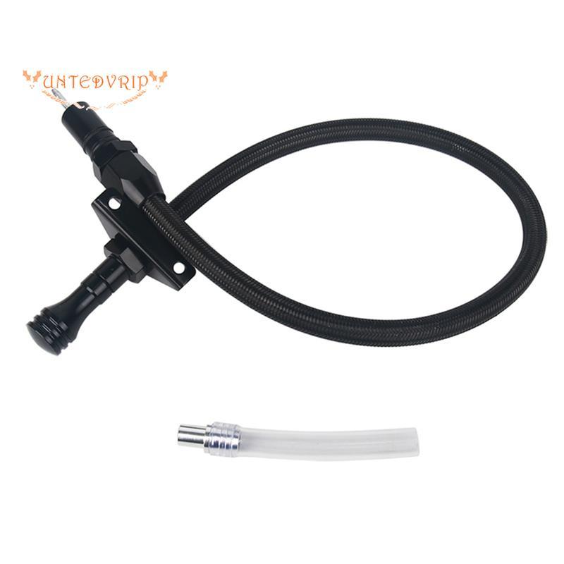 [Quick U]เกียร์ติดผนังน้ํามันสแตนเลส-ท่อน้ํามันสแตนเลสที่รองรับพร้อมที่อยู่อาศัยสีดําสําหรับเกียร์ 4