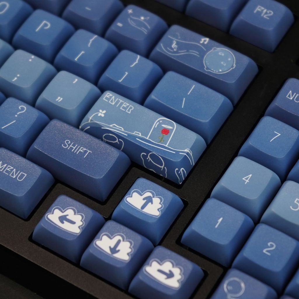 Little Prince Azure Travel Theme Keycap วัสดุ pbt เหมาะสําหรับ Cross Switch คีย์บอร์ดไร้สายแบบมีสาย