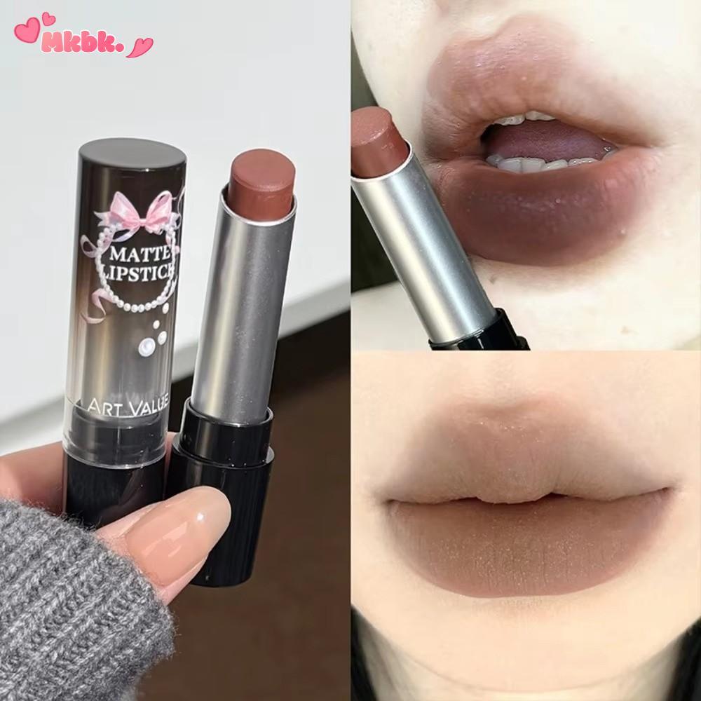 MKBK Lip Gloss, Cement Grey Brown Waterproof Lip Stick, Not Fade Fine Shine Low Gloss Lip Glaze Wome