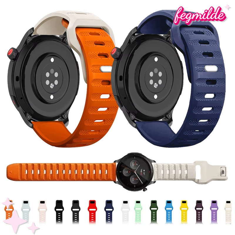 สายซิลิโคนกีฬา 22มม 20มม for Samsung Watch Galaxy Watch 7 6 5 4 FE/Garmin/Huawei GT 6/Redmi Watch 5 Active/5 Lite