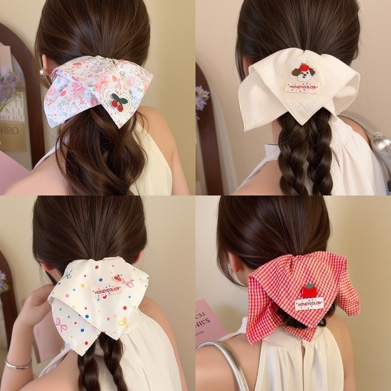 Scrunchie แฟชั่นเกาหลีสไตล์เรียบง่าย ใช้งานได้หลากหลาย ขนาดใหญ่ เครื่องประดับผม