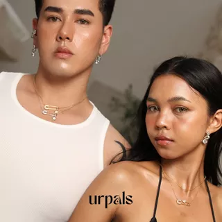 URPALS ต่างหู Stainless ชุบทอง18K ทนน้ำ ทนเหงื่อได้ดี