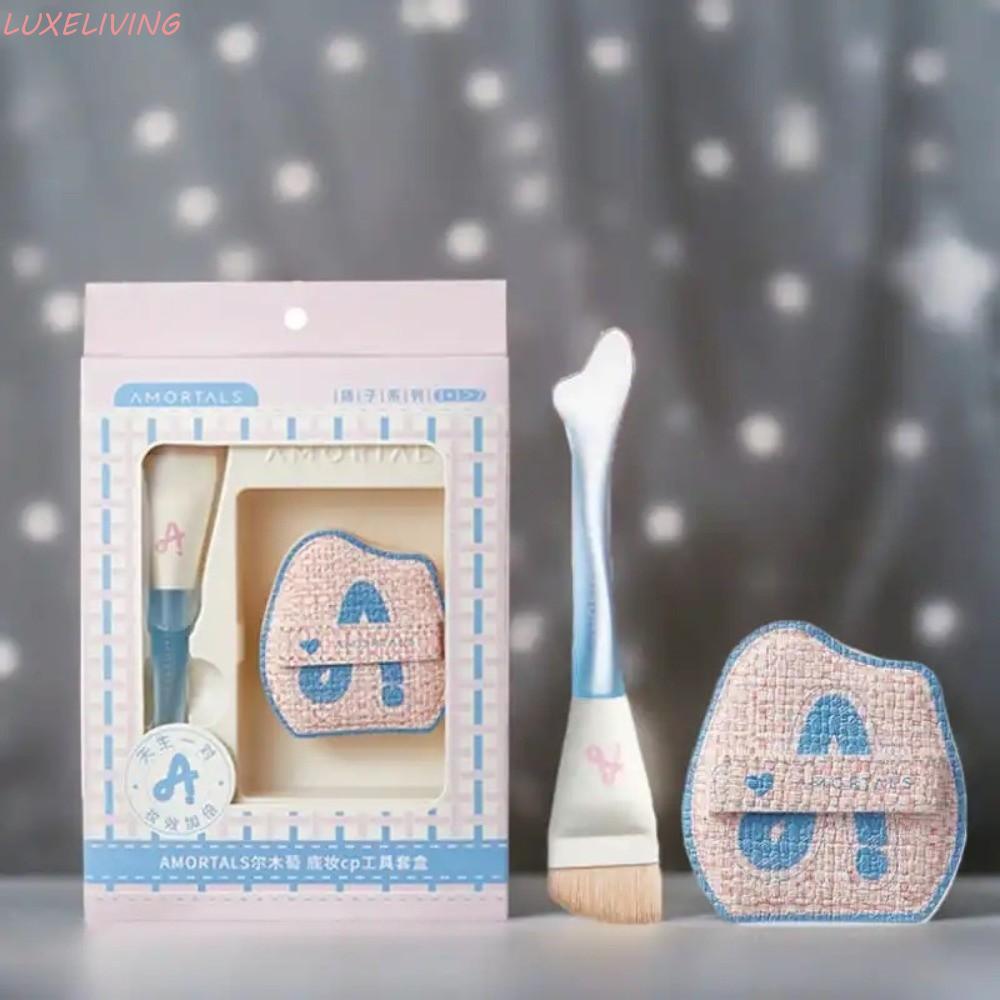 LUXELIVING แป้งพัฟเบาะลม, แปรงรองพื้น Amortals นุ่มแบบใช้ซ้ําได้, เครื่องสําอางฟองน้ําแห้งและเปียกใช