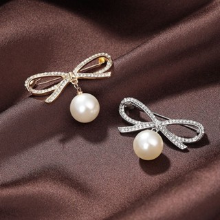 เข็มกลัดโบว์หรูดีไซน์มินิมอล ติดเสื้อชุดทำงาน น้ำหนักเบา ไม่…