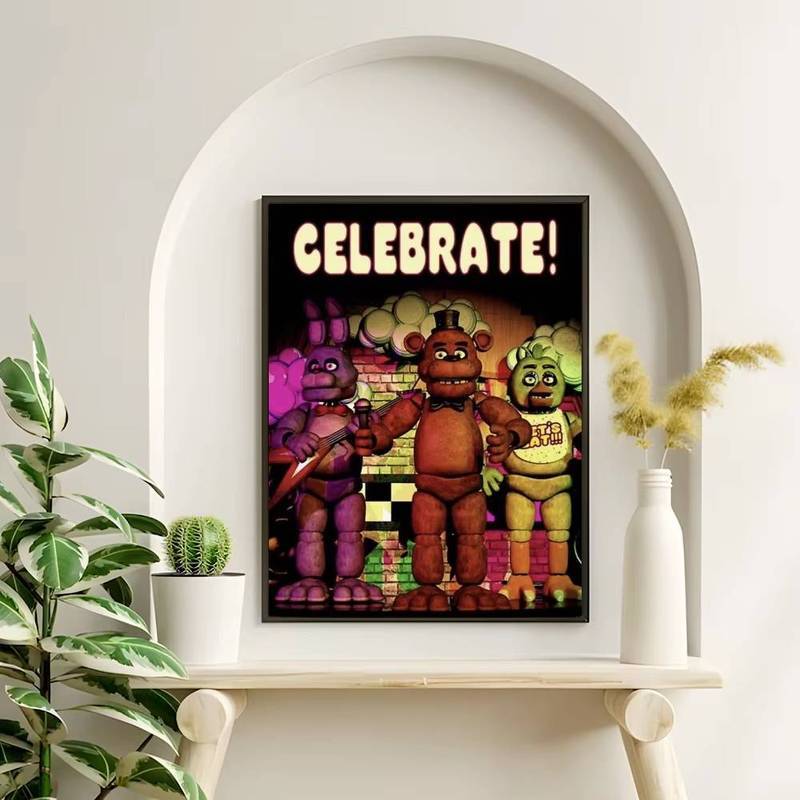 Fnaf Five-nights-At-Freddys โปสเตอร์คลาสสิก Wall art รูปที่ 3