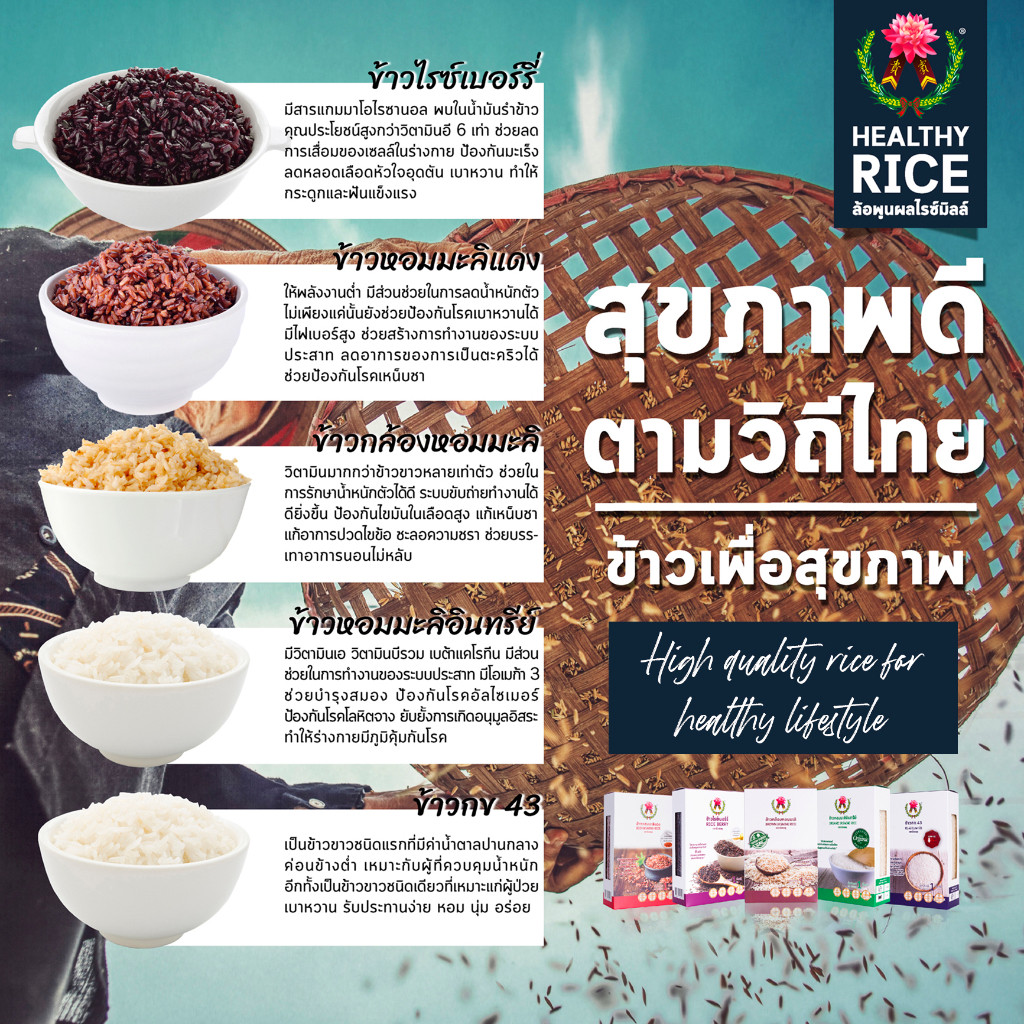 ตราบัวชมพู ข้าวกข 43 (ขนาด 5 กิโลกรัม x 2 ถุง) RD 43 RICE