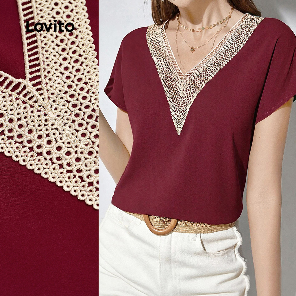 เสื้อคล้องคอลูกไม้ Lovito Temperament BLB154P1D364
