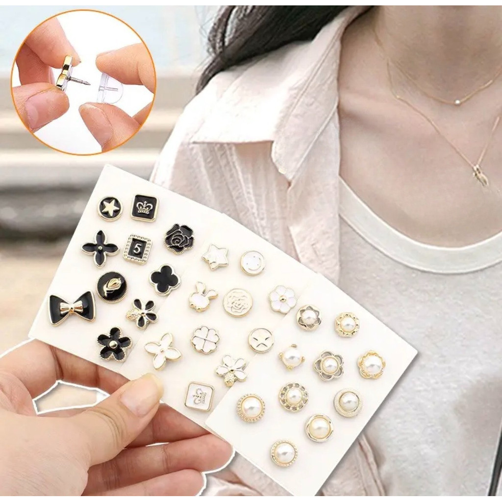 🎈Fairy 🎈เข็มกลัดขนาดเล็ก คละลาย10ชิ้น น่ารักสไตล์เกาหลีสําหรับตกแต่งเสื้อ ถอดออกได้ มี หลายแบบ # Y43-SJ - รูปที่ 7