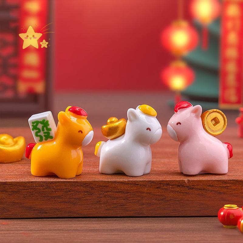 [JBTH] DIY Mini Car Desktop เครื่องประดับสําหรับปีม้าสัญลักษณ์โชคลาภและเจริญรุ่งเรือง [JB]