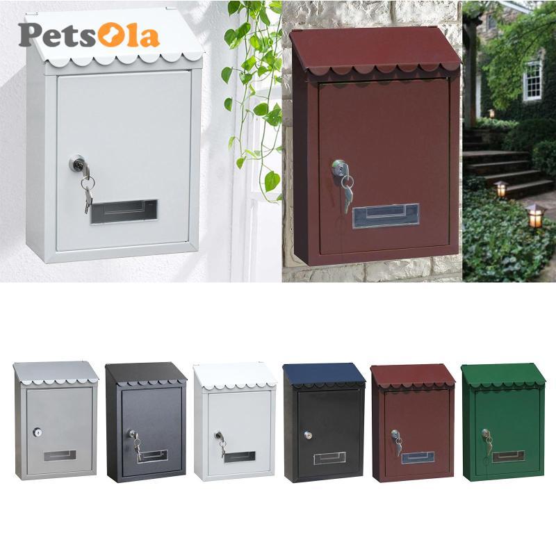 [Koolsoo2] ตู้ไปรษณีย์ Letterbox โลหะ 22x6.5x30 ซม.ติดผนัง Post Mail Metal Mail Box Post Deocative B