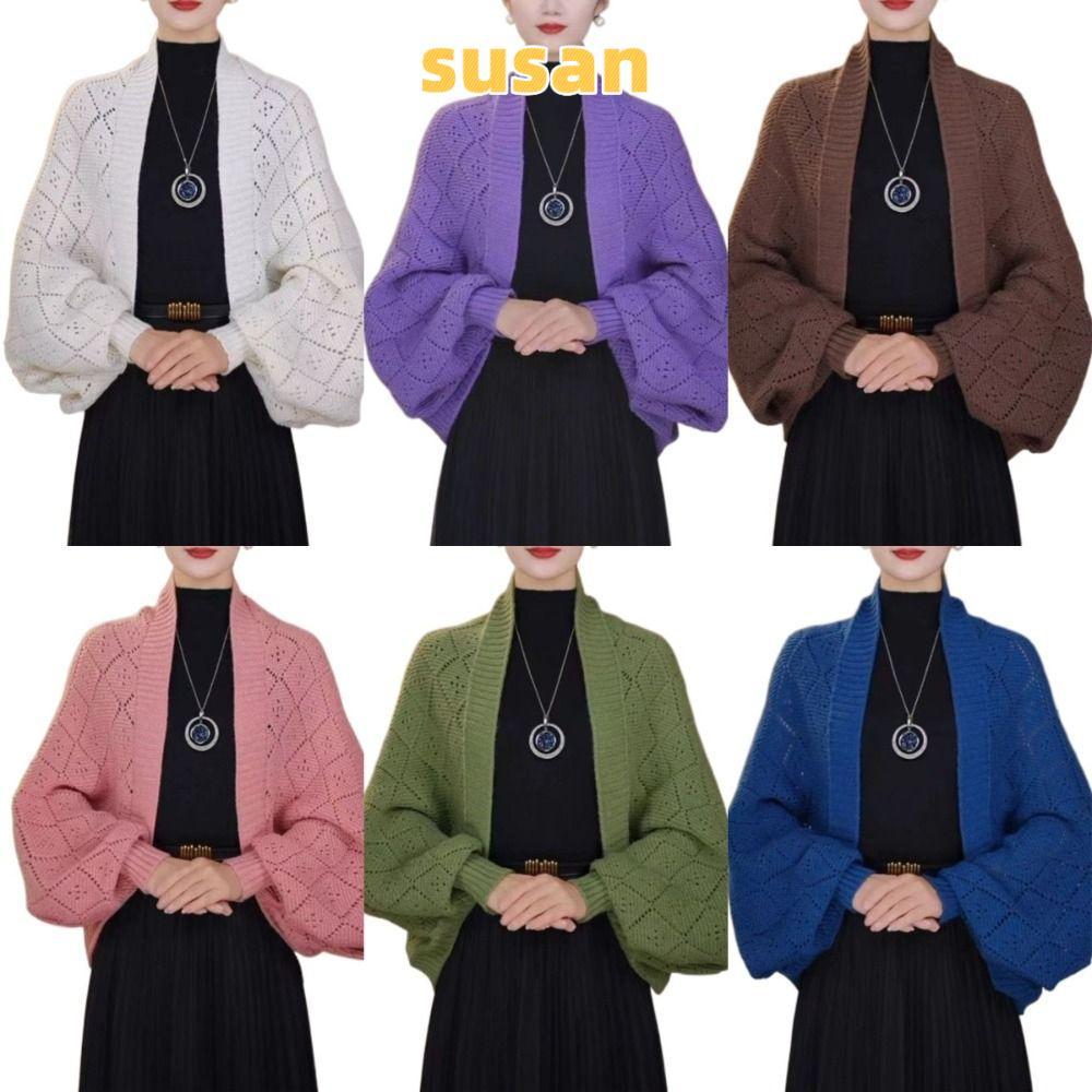 ของพวกเขา เสื้อคาร์ดิแกนถัก,กลวงออกแขนยาวผู้หญิงคาร์ดิแกน,สีทึบหลวมพอดี โอ เวอร์ไซส์ เปิดตะเข็บโครเชต์คาร์ดิแกนฤดูใบไม้ร่วงฤดูห