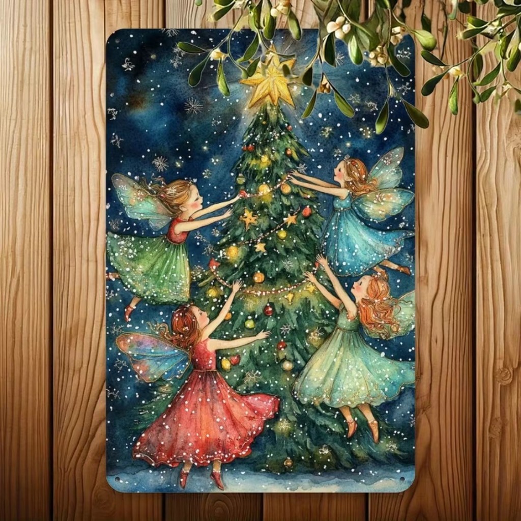 Cifbuy 2D Wall Art Decor สําหรับวันหยุดคริสต์มาสงานรื่นเริงภายในบ้านห้องนั่งเล่นที่ทันสมัยไอเดียของข