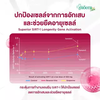 [ใหม่!] Res V Grape By Smooth Life 30'S ชะลอวัย ลดริ้วรอย ต้านอนุมูลอิสระ บำรุงหัวใจ ผิวอ่อนเยาว์ เสริมภูมิคุ้มกัน
