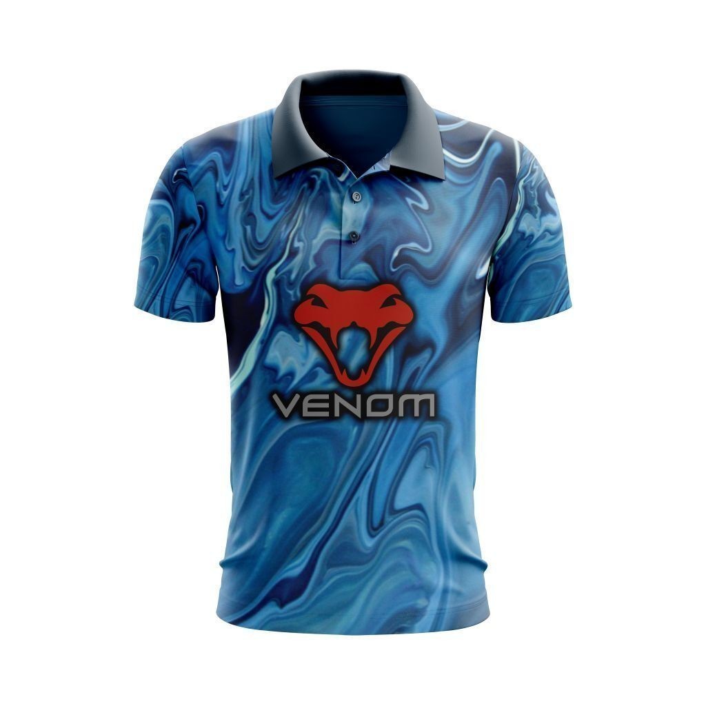 Motive Venom Coral Bowling 3D เสื้อโปโล Bowling Jersey