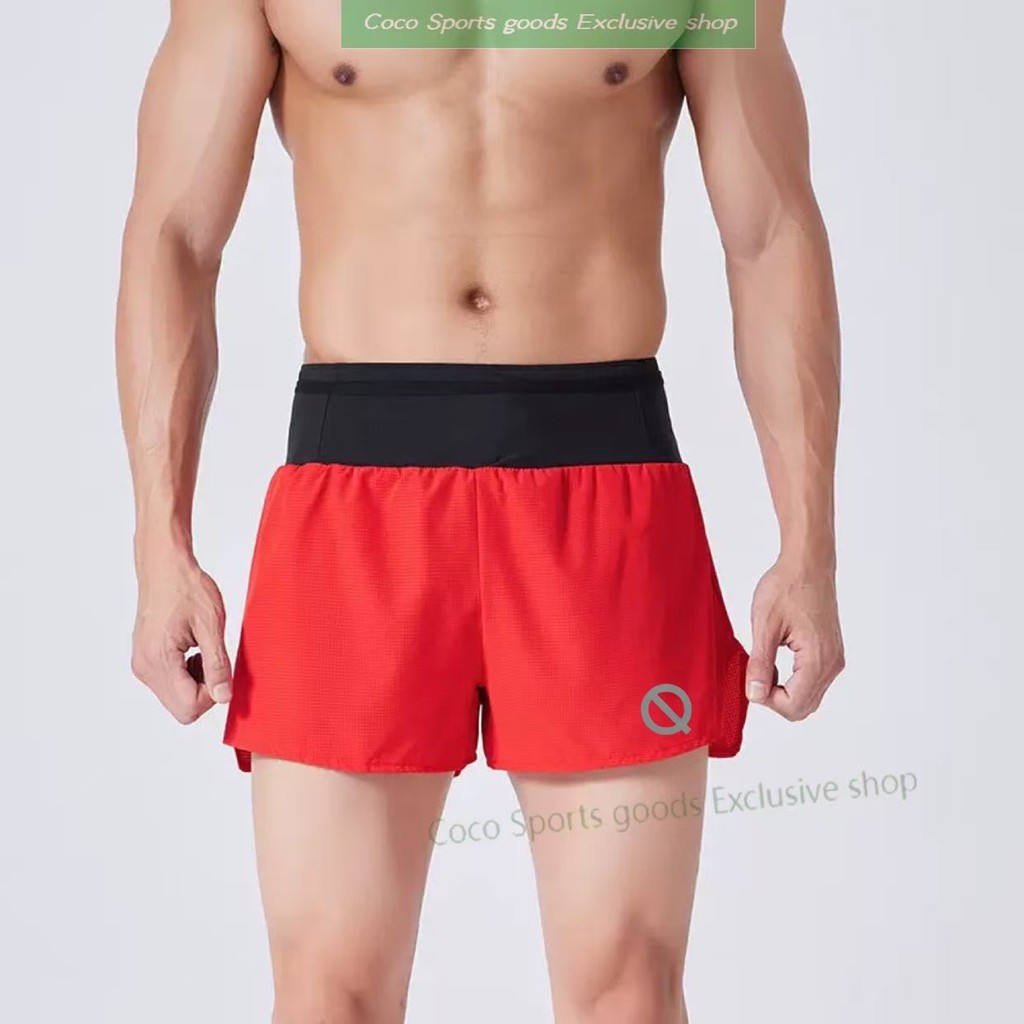 Q Summer Double-Layer Running Quick-Drying Sports Shorts Men's Basketball Fitness Track and Field Ma