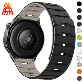 18/20/22MM สายซิลิโคนแม่เหล็กสําหรับ Huawei Watch GT6/5 Pro GT4 46 มม.สร้อยข้อมือสําหรับ Samsung Galaxy Watch 7 6 5 4 40/44 มม.Correas