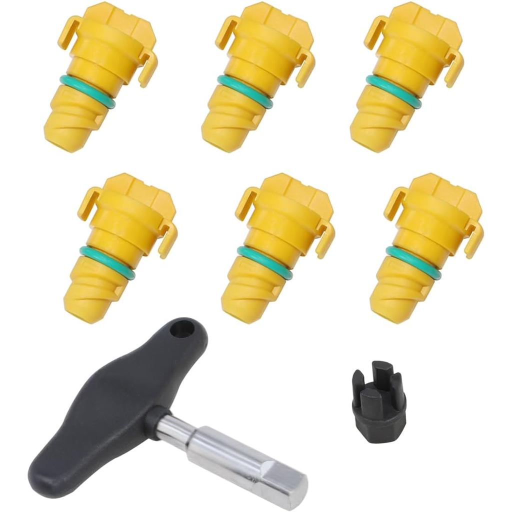 Oil Drain Plug 8 Pack Compatible with Ford F150 Mustang Bronco Edge Lincoln Explorer 2.7, 3.0, 3.5, 