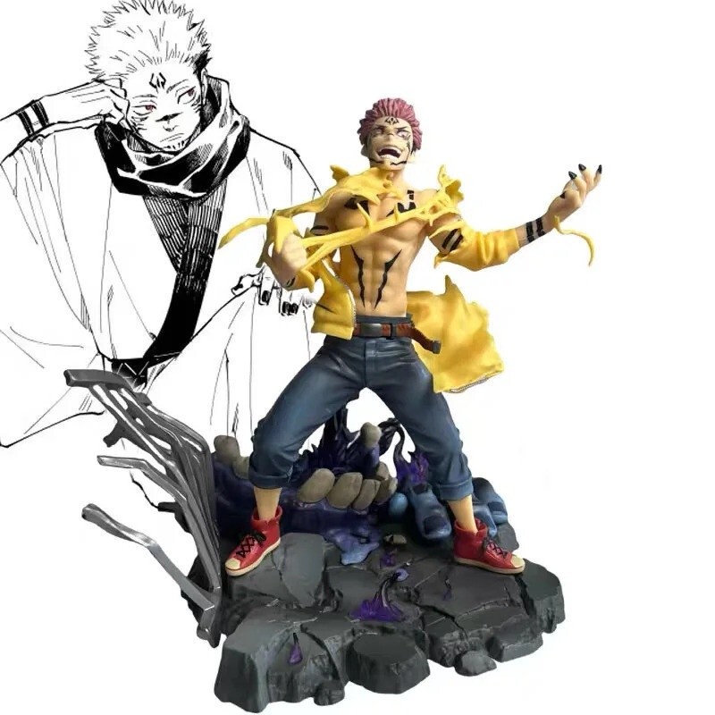 Jujutsu Kaisen Anime Figure Ryomen Sukuna The Curse King Itadori Yuji Action Figure Gk Model Dolls K