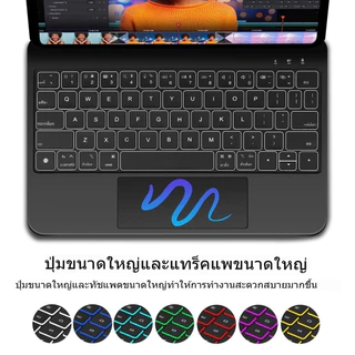 คีย์บอร์ดบลูทูธไร้สาย ไฟแบ็คไลท์ แม่เหล็ก สําหรับ Samsung Tab S11 S10 FE+ 13.1 S10 lite S9 FE S8 S7 Plus S8+ S10+12.4